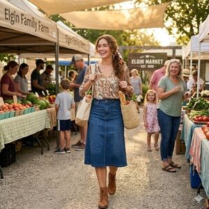 Melloday Boho Paisley Smocked Wrap Top Blouse XL EUC